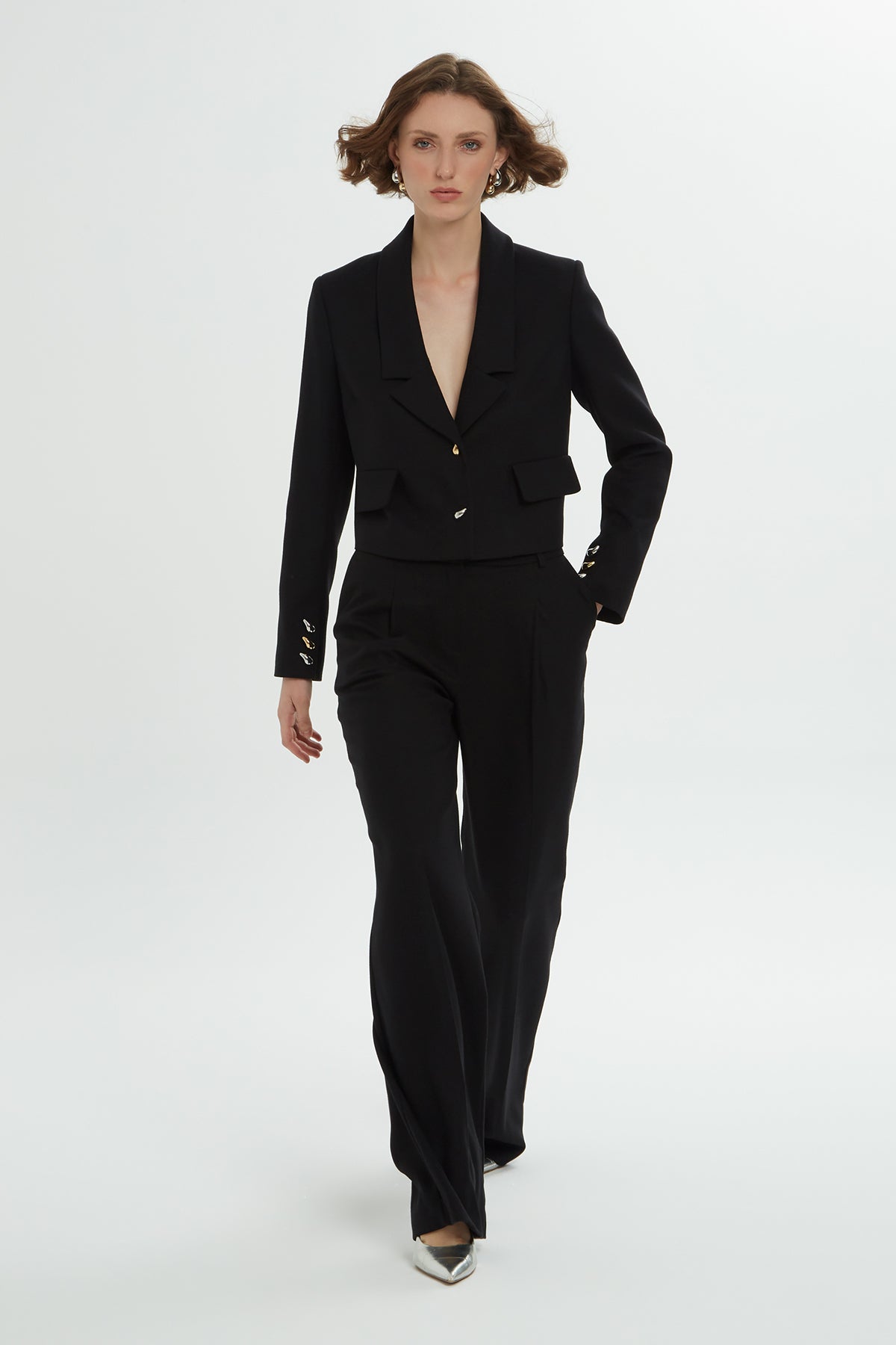 Black Short-Jacket Co-Ord Set