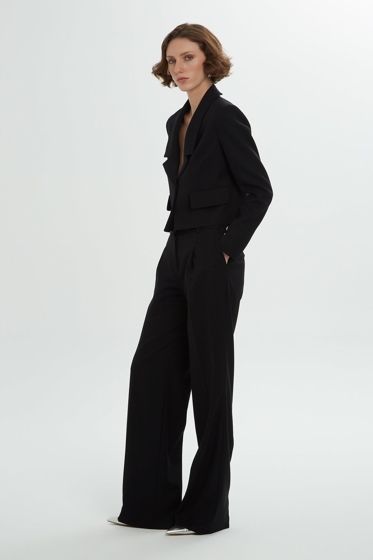 Black Short-Jacket Co-Ord Set