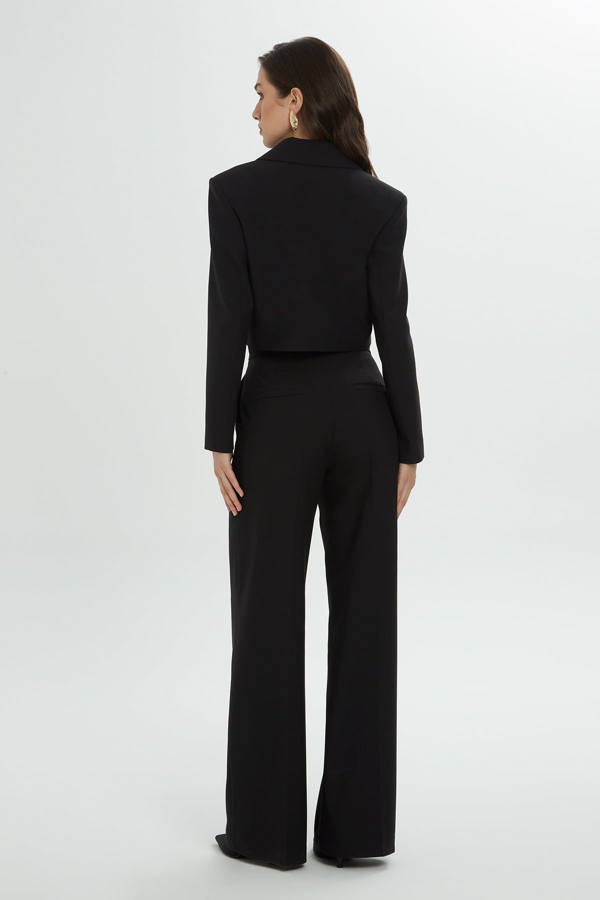 Black Button-Detail Co-Ord Set