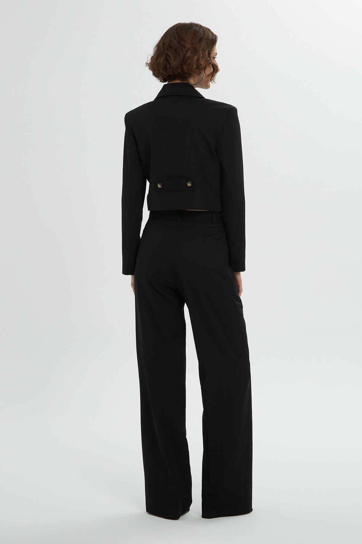 Black Short Jacket and Trousers Co-Ord Set