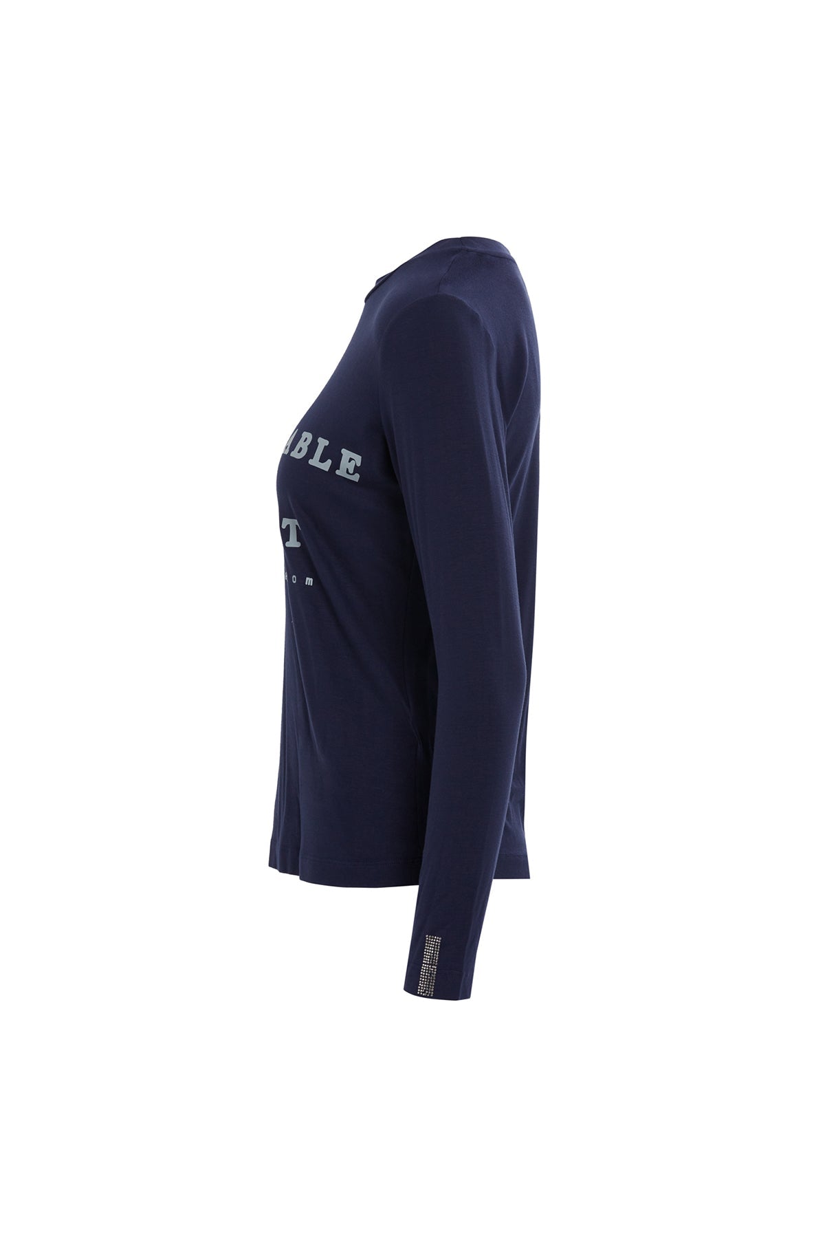 Navy Printed Long-Sleeve T-shirt