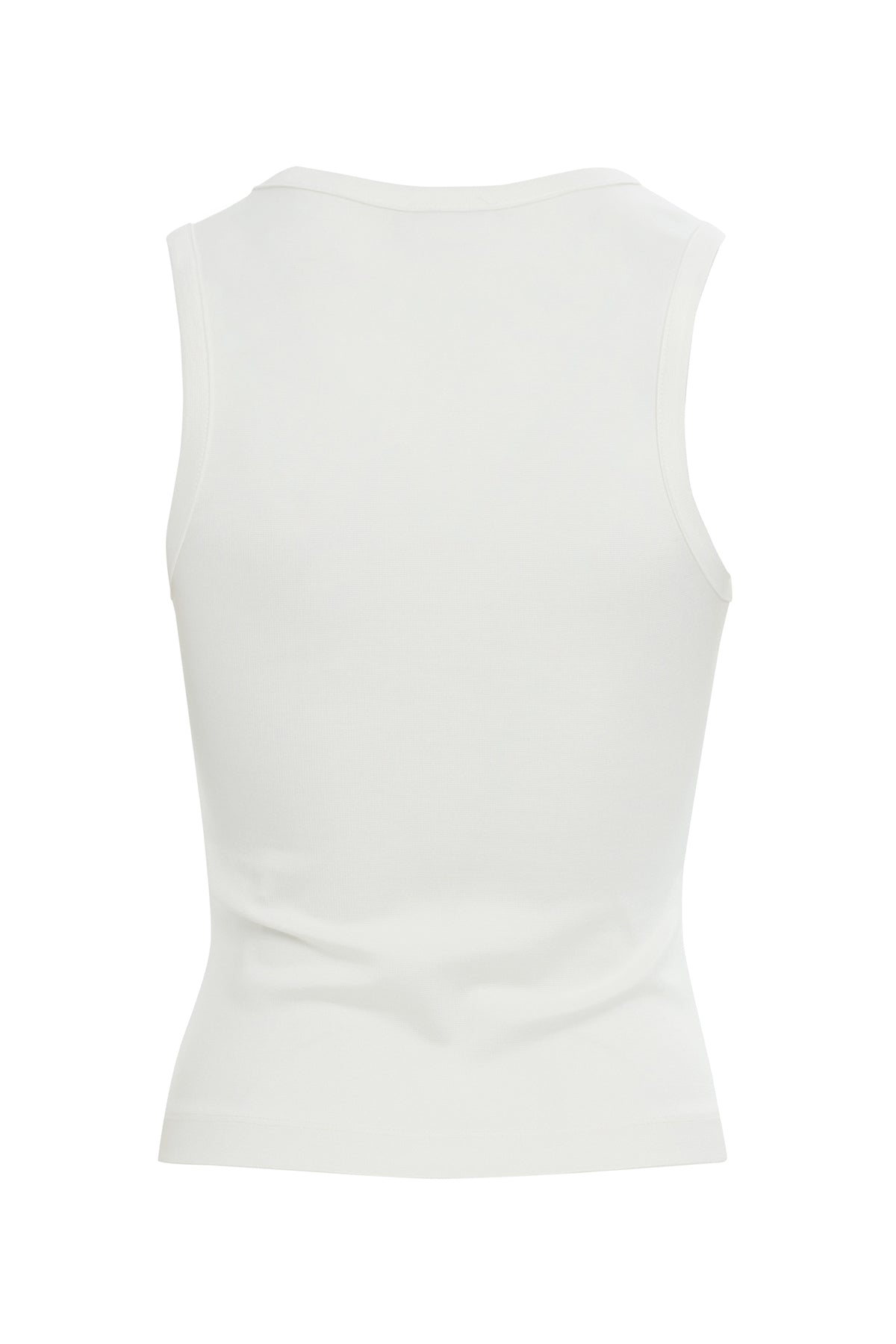 Ecru Logo Detail Sleeveless Classic Tank