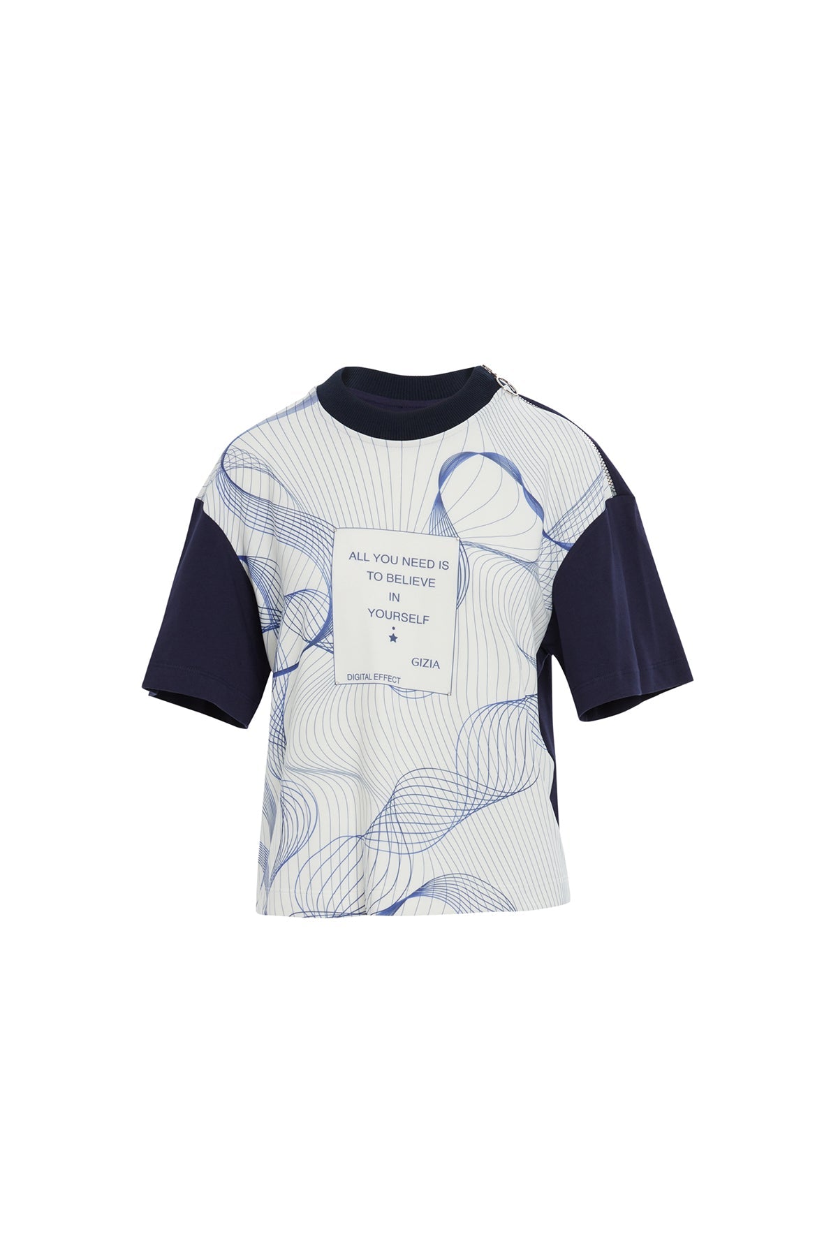 Navy Graphic Print Short Sleeve T-shirt