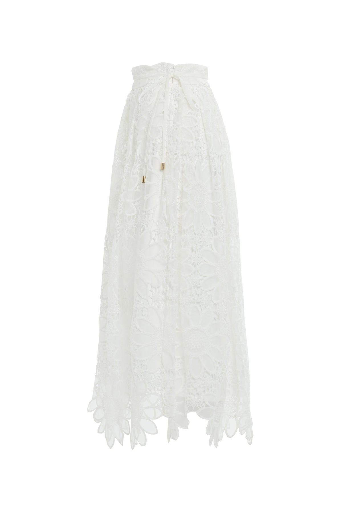 White Lace Midi Skirt