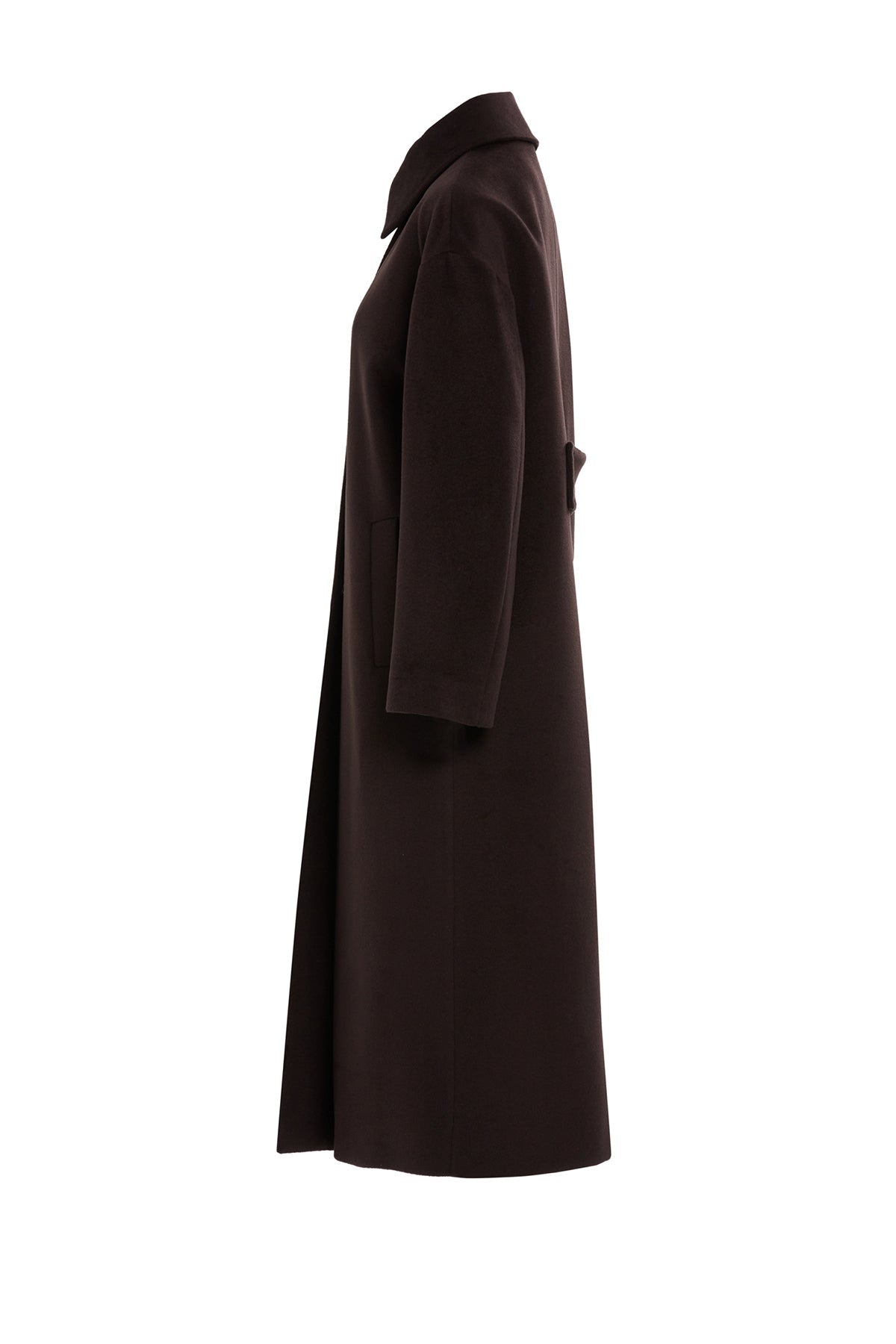 Notched-Collar Cashmere Coat