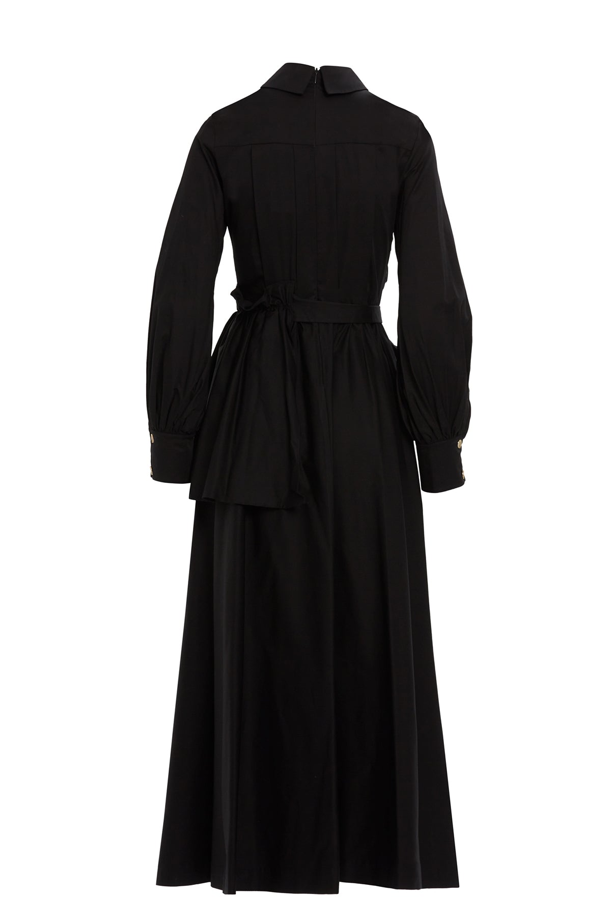 Black Button-Detail Maxi Dress