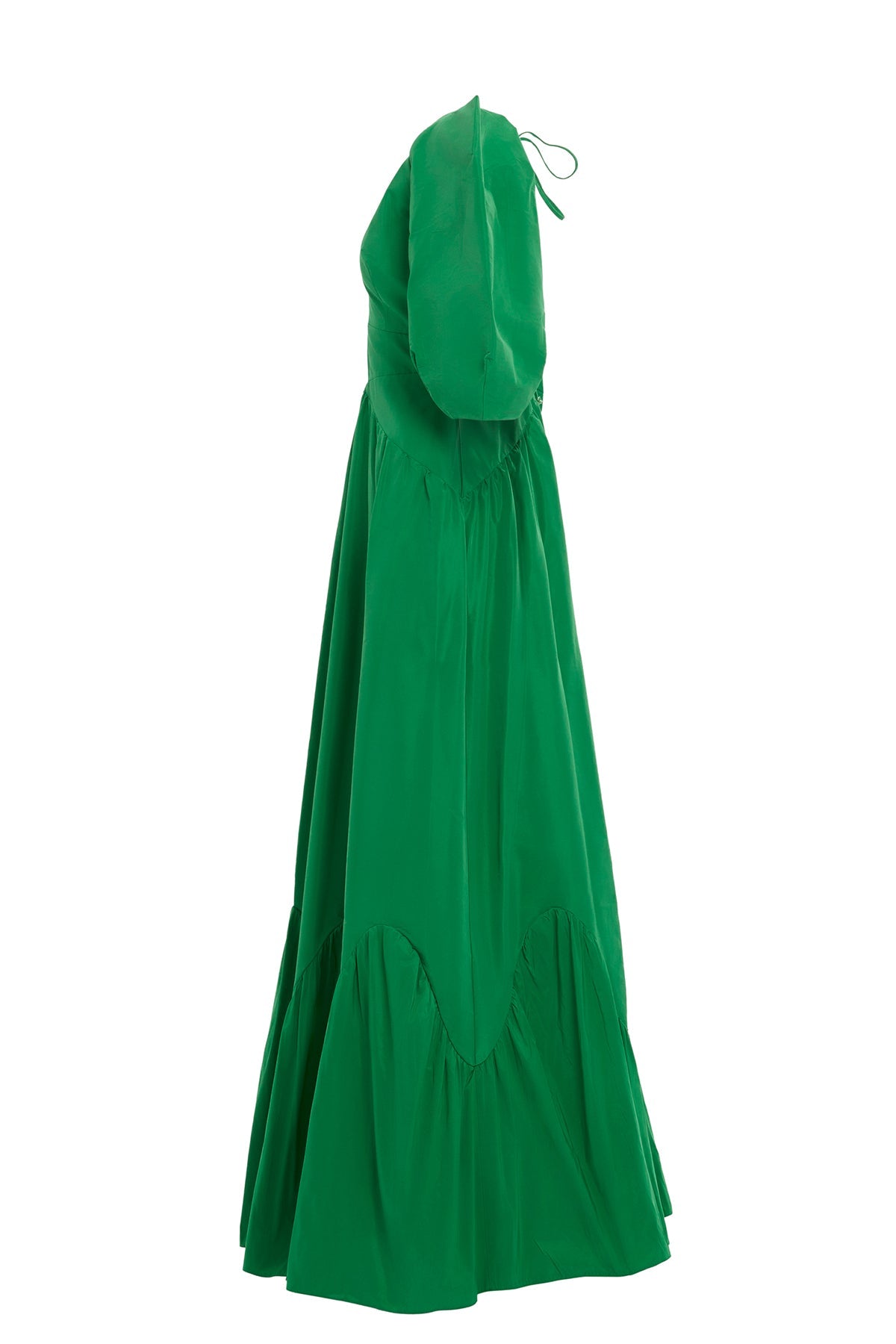 Green V-Neck Maxi Dress