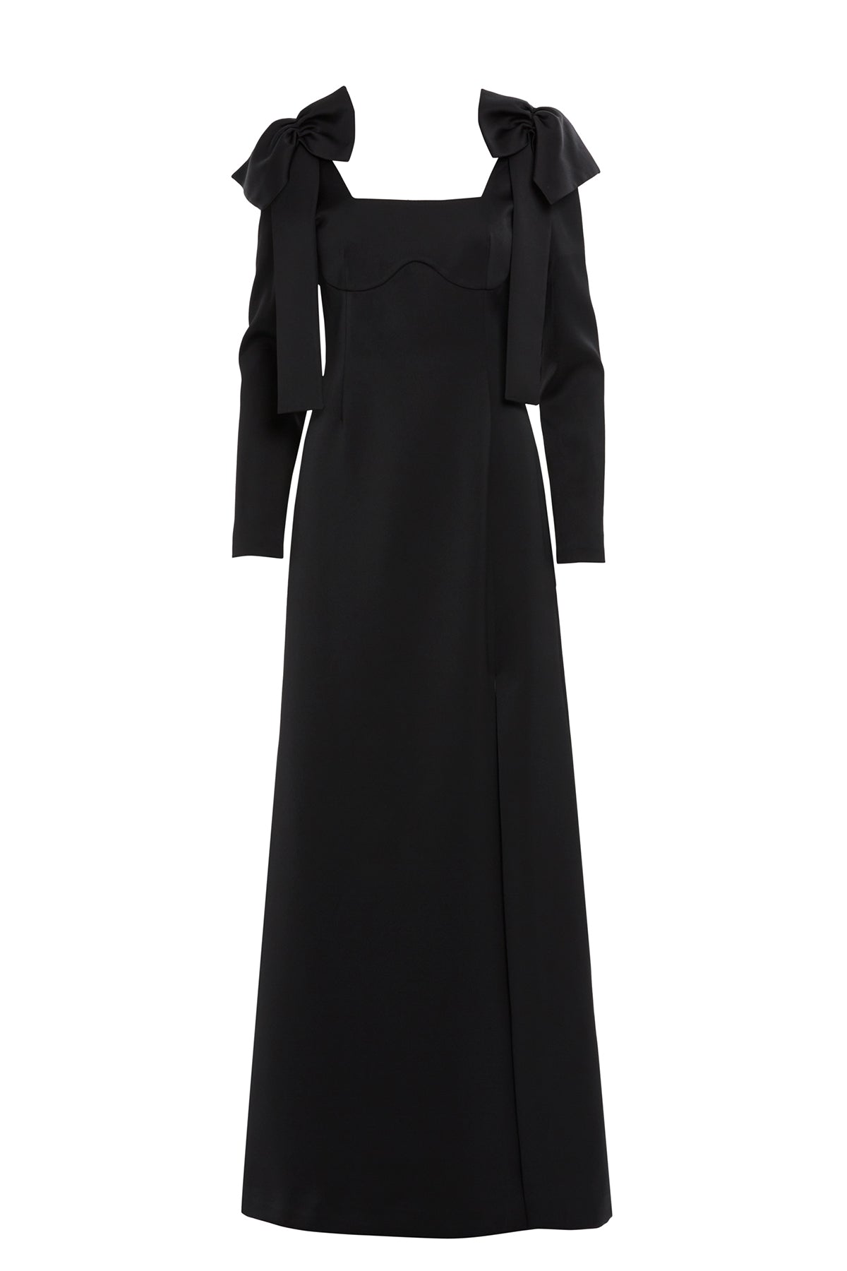 Black Maxi Bow Detail Dress