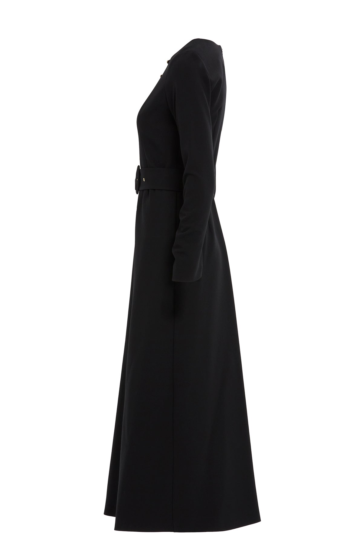 Black Belted Maxi Dress