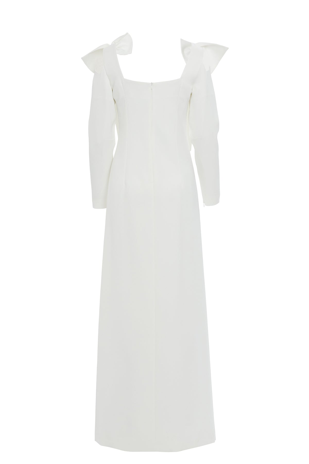 Ecru Maxi Bow Detail Dress