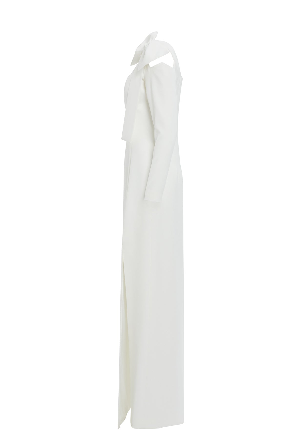 Ecru Maxi Bow Detail Dress