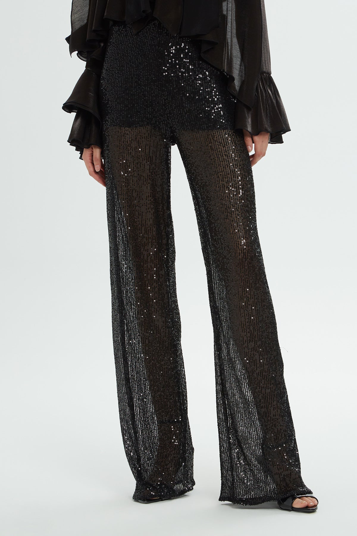 Black Sequin Trousers