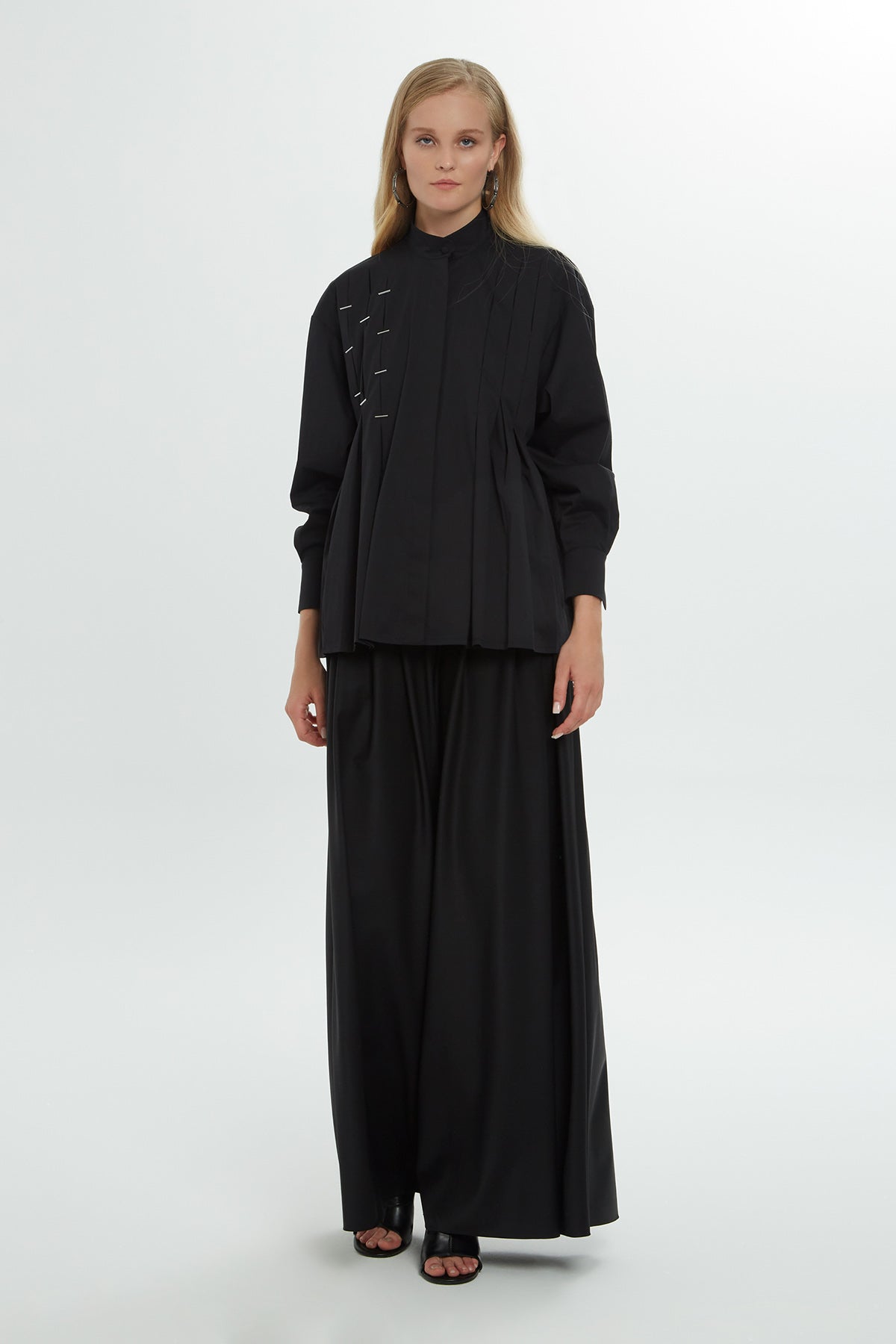 Shirt-Colla Pleated Shirt