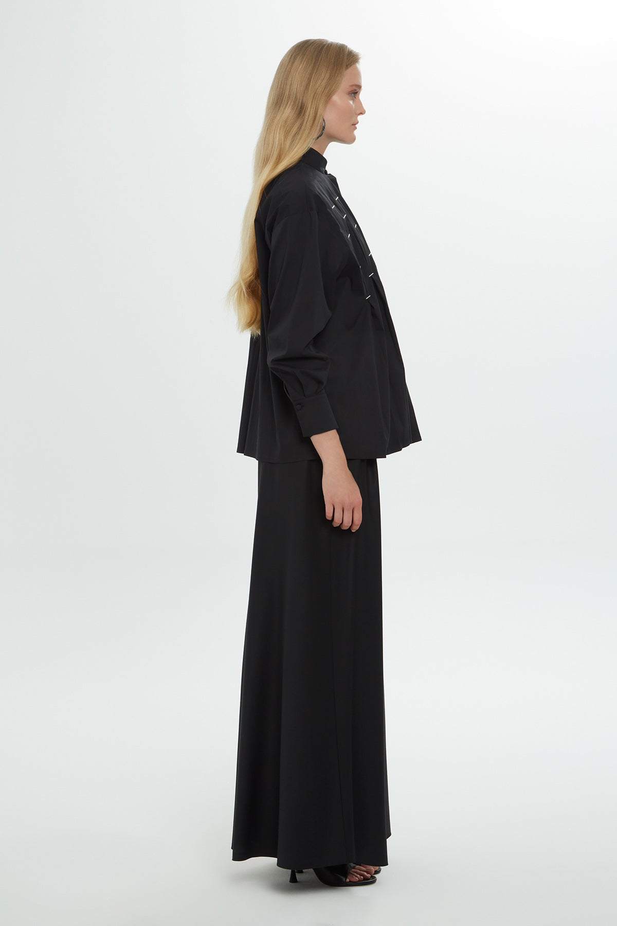 Shirt-Colla Pleated Shirt