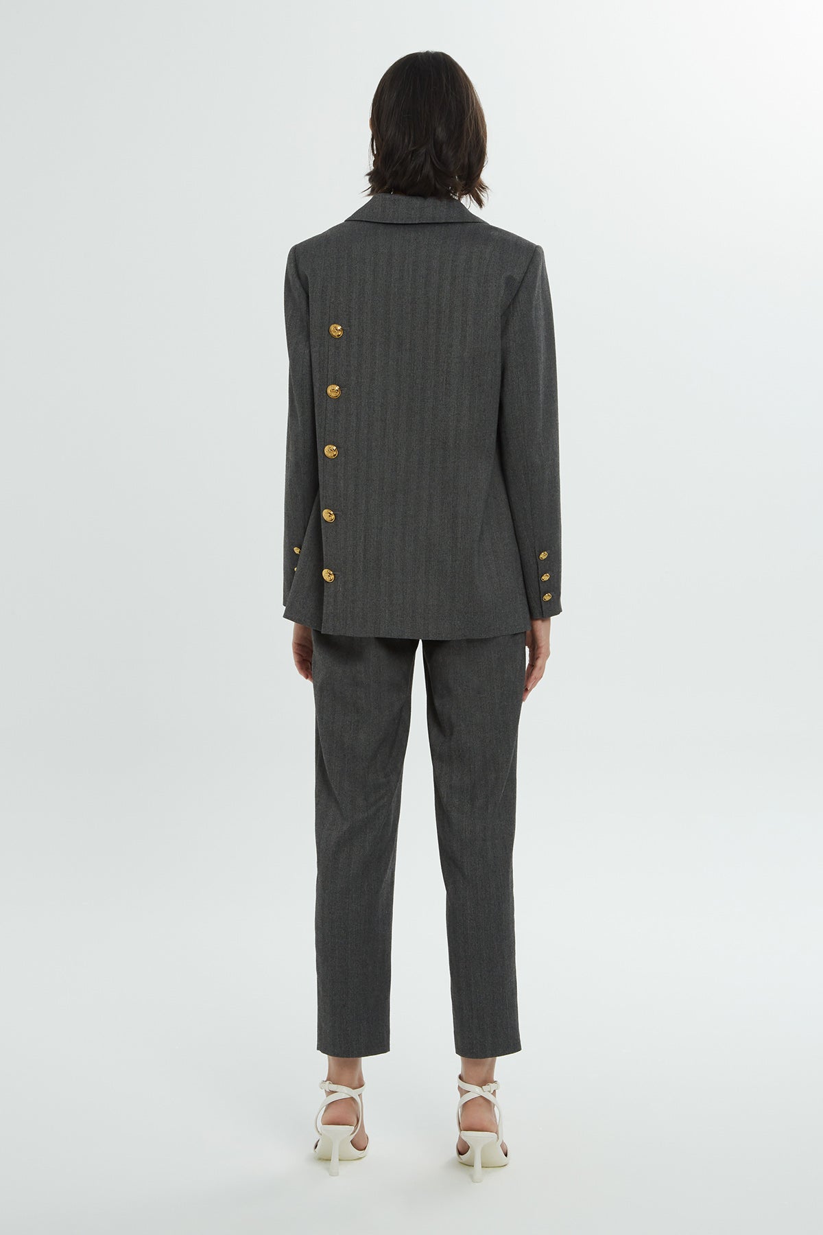 Double-Breasted Buttoned Jacket