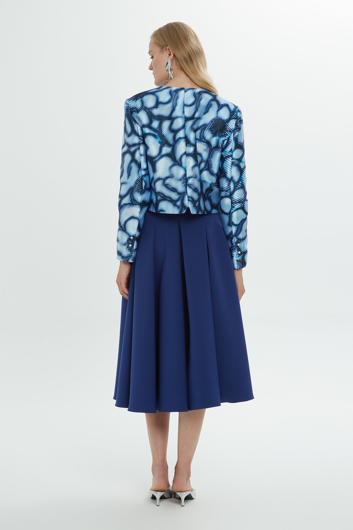 Patterned Crew-Neck Jacket