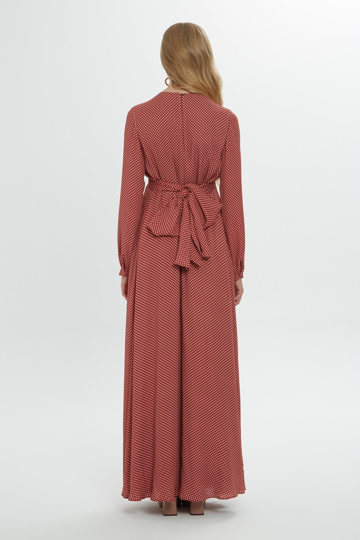 Red Polka Dot Maxi Dress