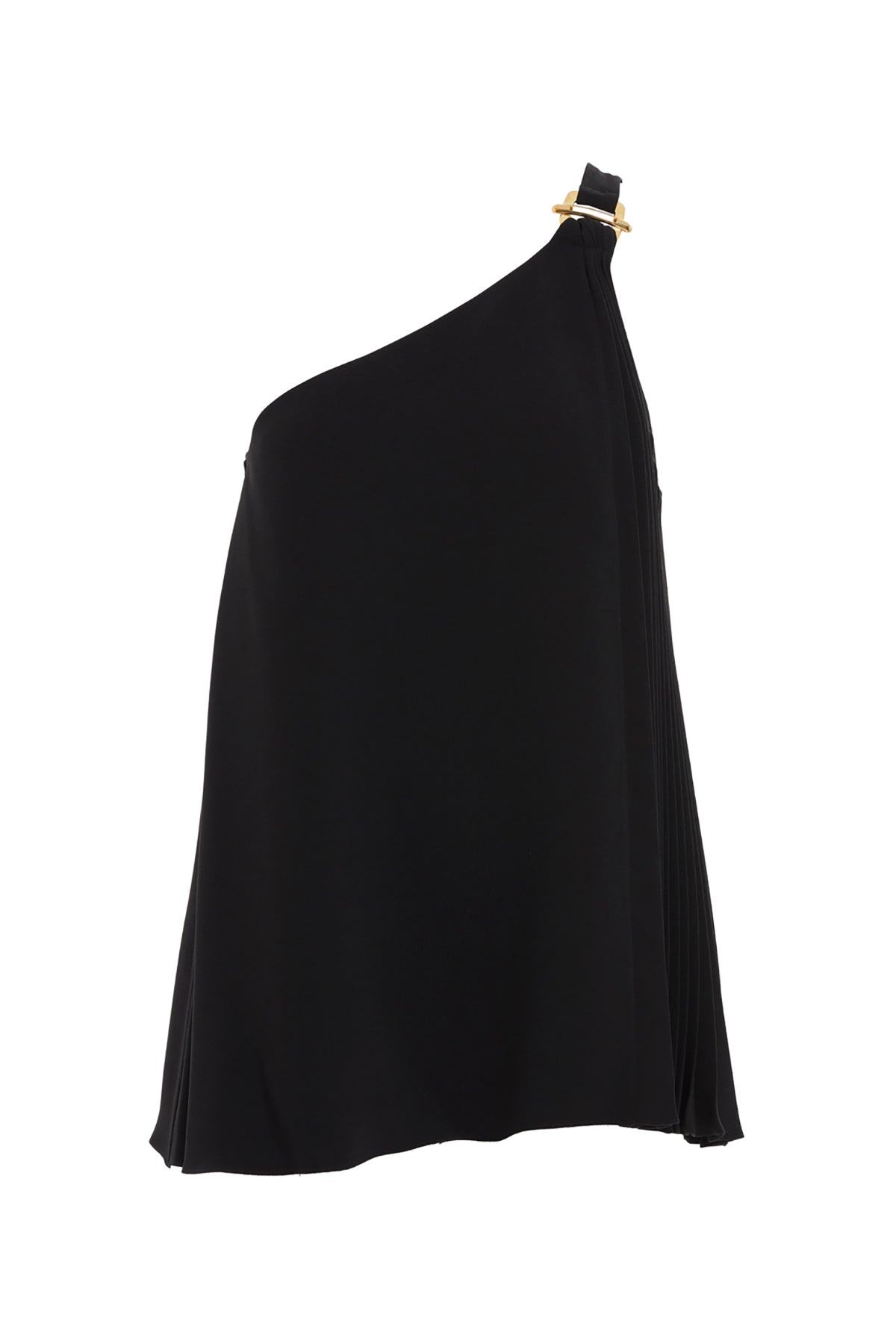 Black Back-Tie Slit Pocket Long Blouse