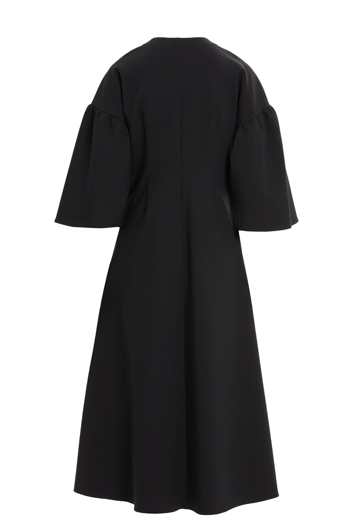 Black Pocketed Midi Dress