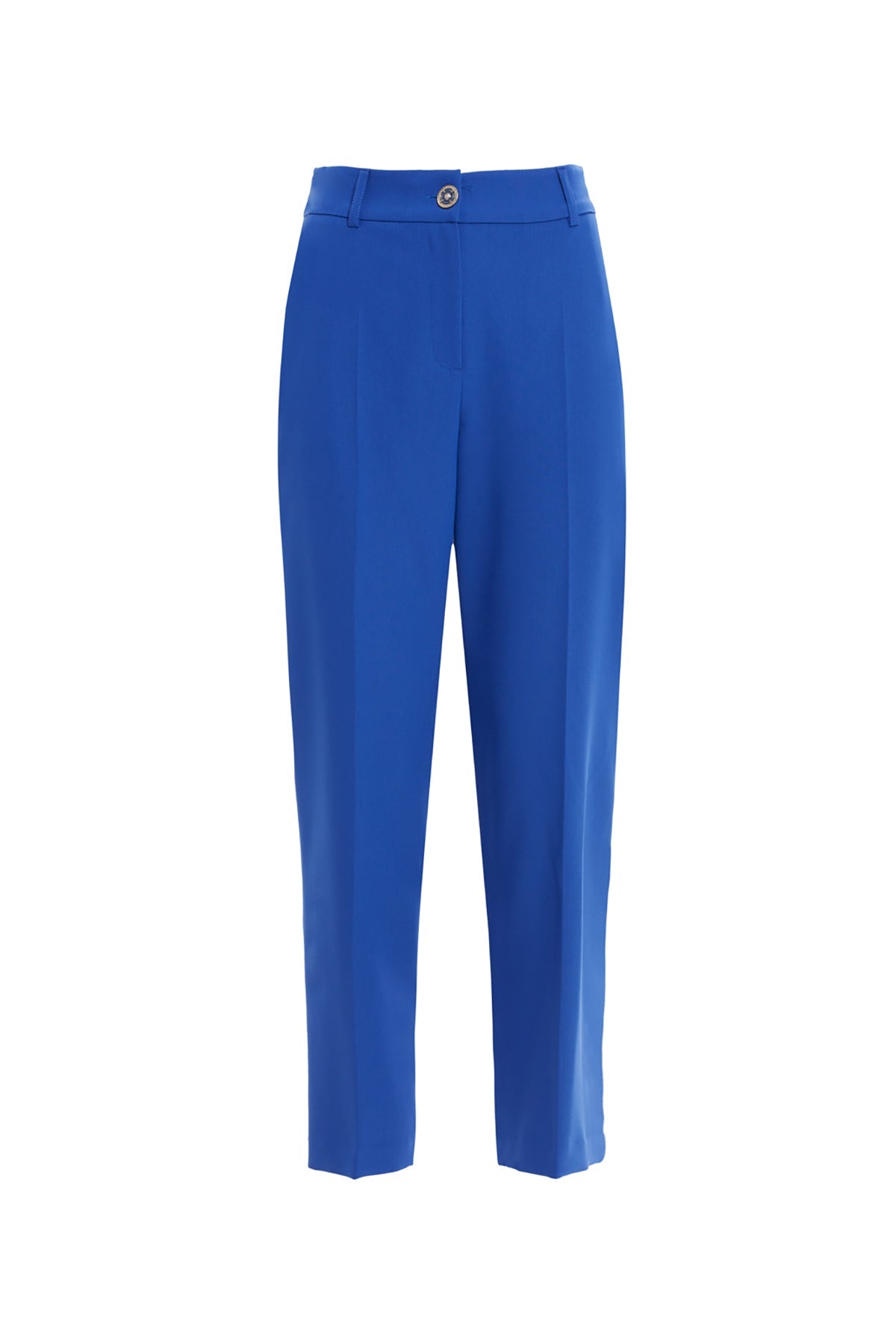Blue Tapered-Leg Trousers