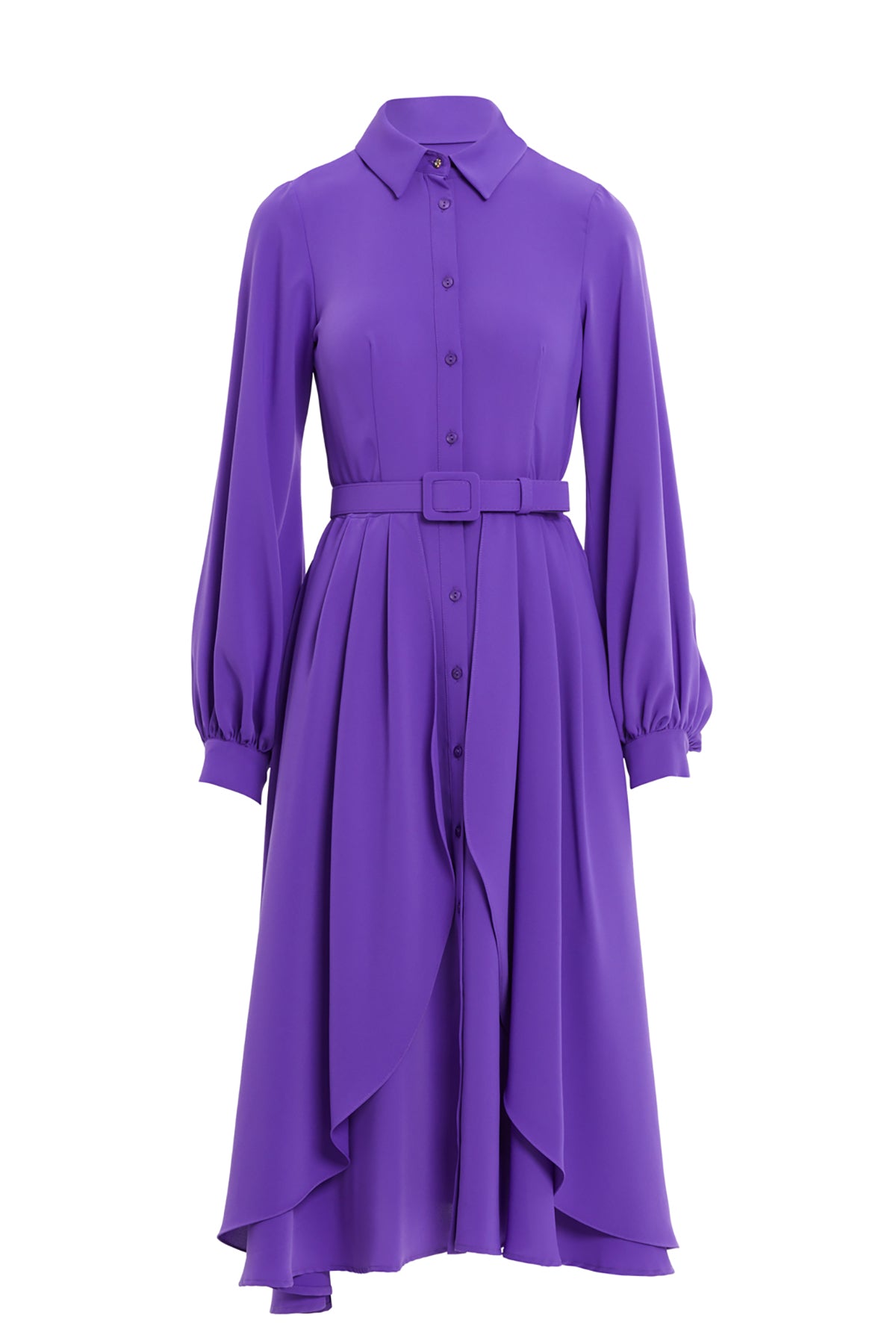 Pink Shirt Dress with Belt Detail