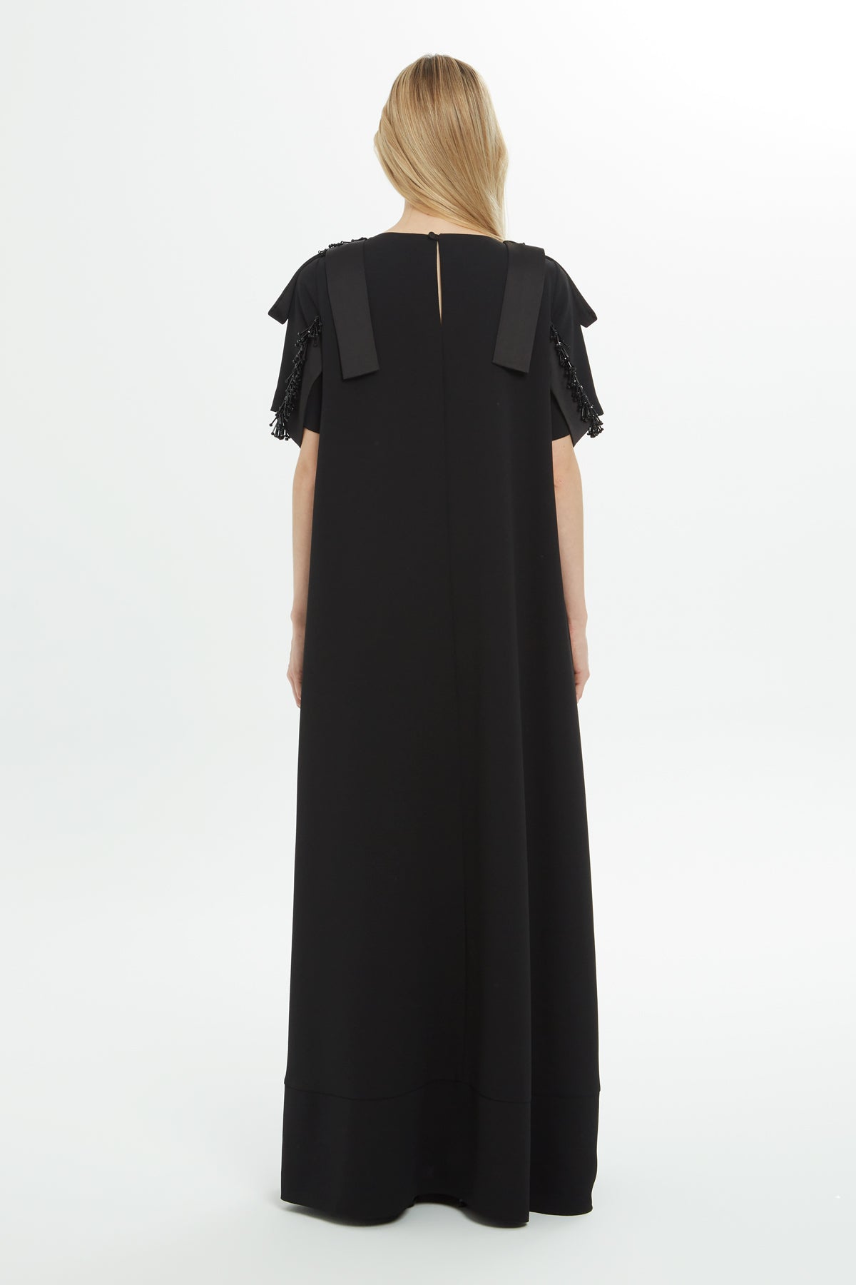 Black Embroidered Maxi Dress