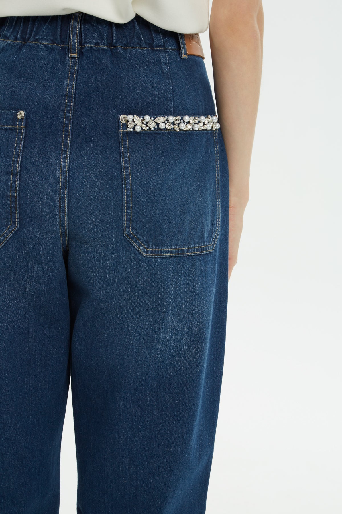 Blue Pocket-Detail Jeans