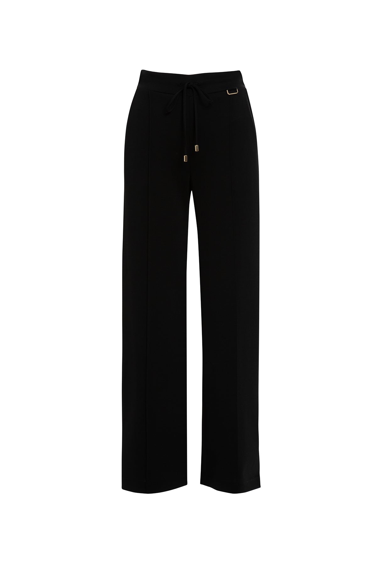 Black Straight-Leg Drawstring Sweatpants