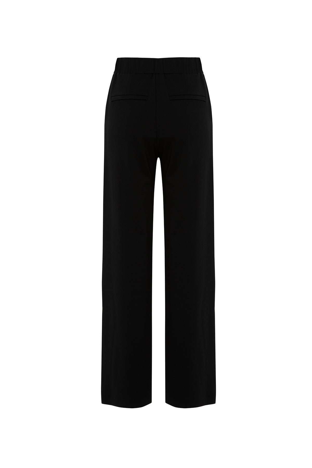 Black Straight-Leg Drawstring Sweatpants