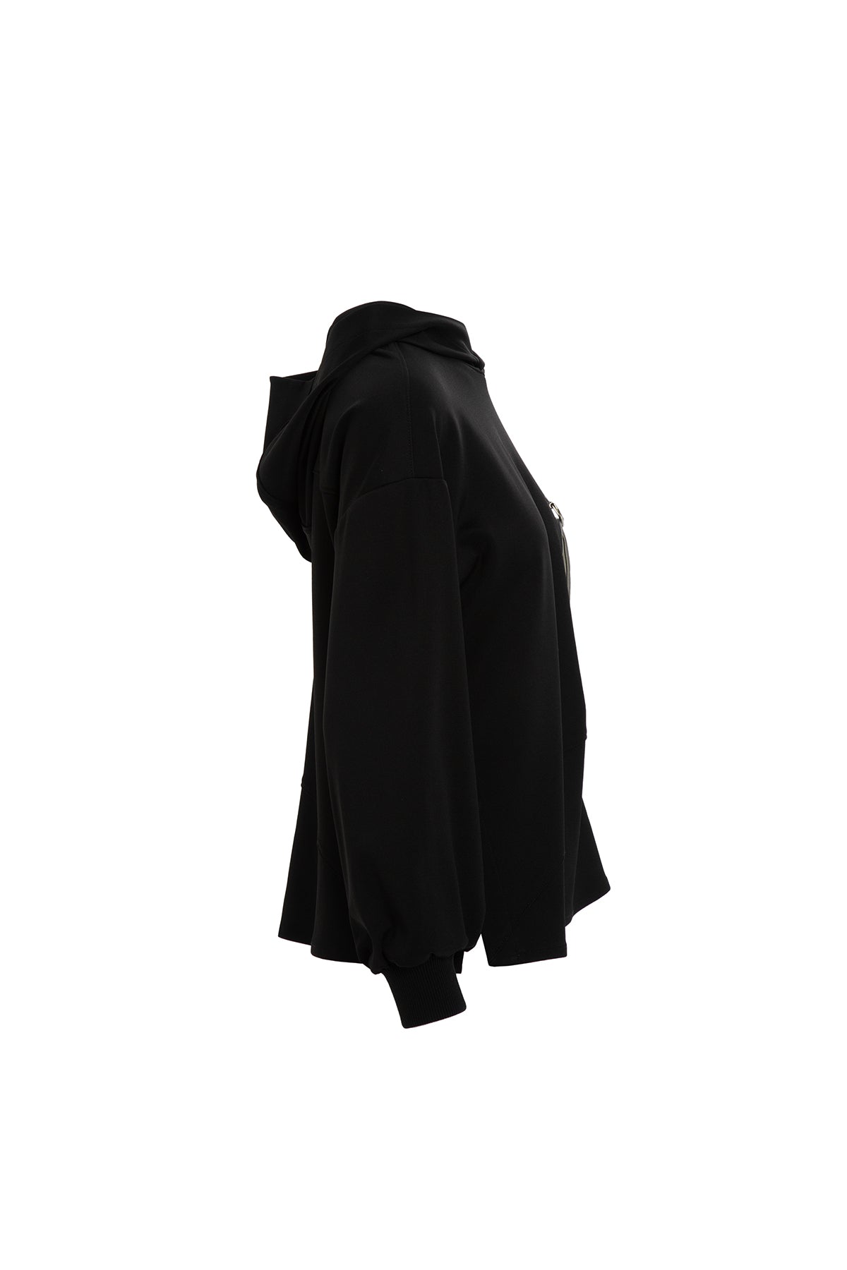 Black Gathered Sweatshirt