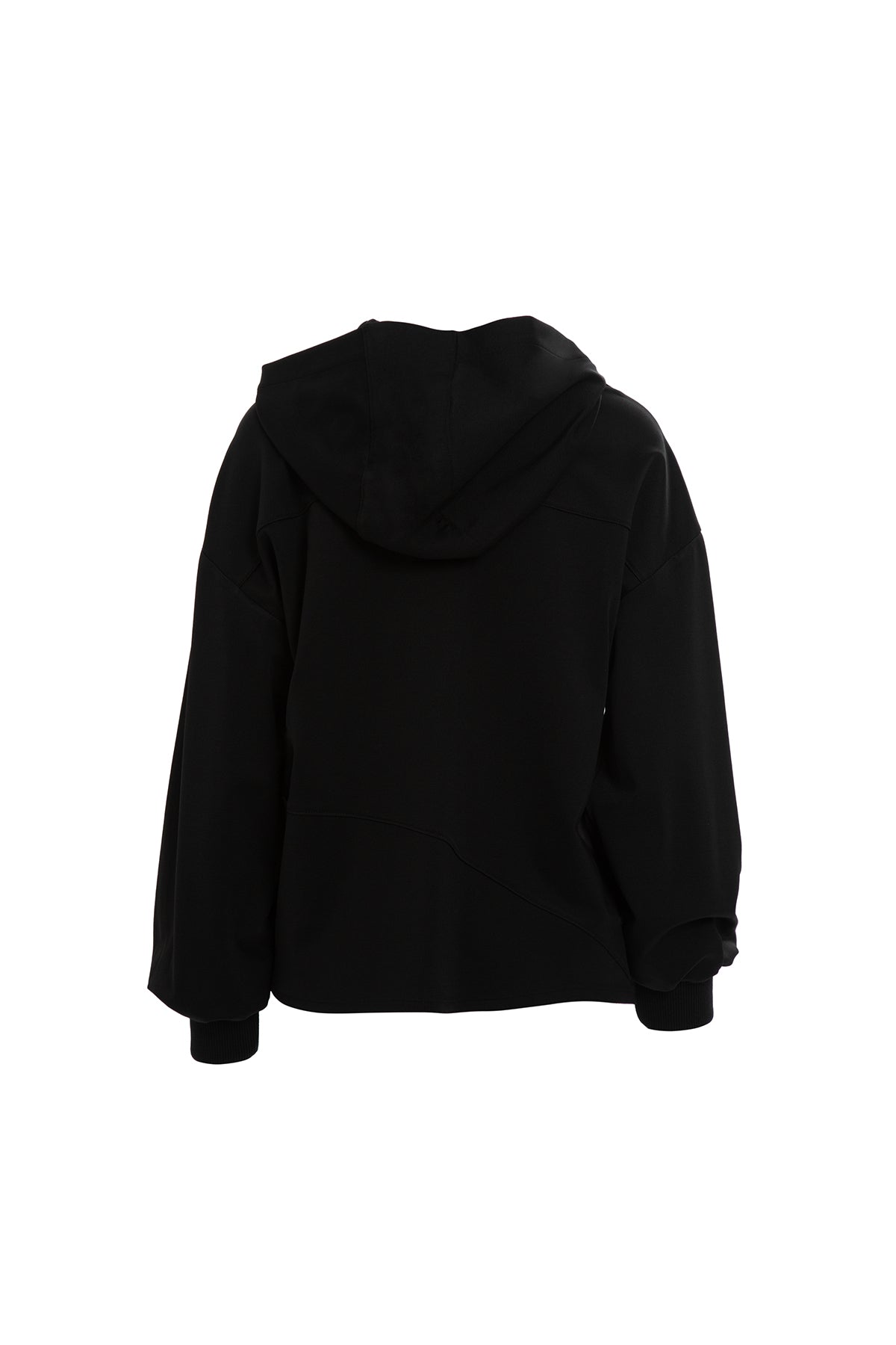 Black Gathered Sweatshirt