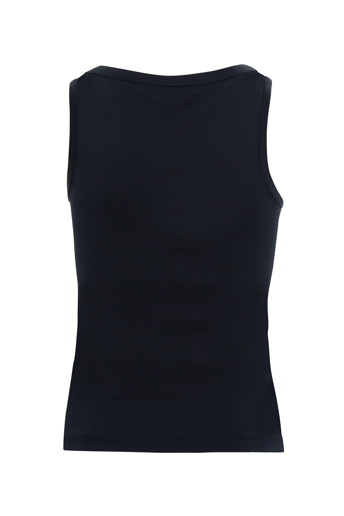 Navy Round-Neck Printed Strappy Tank
