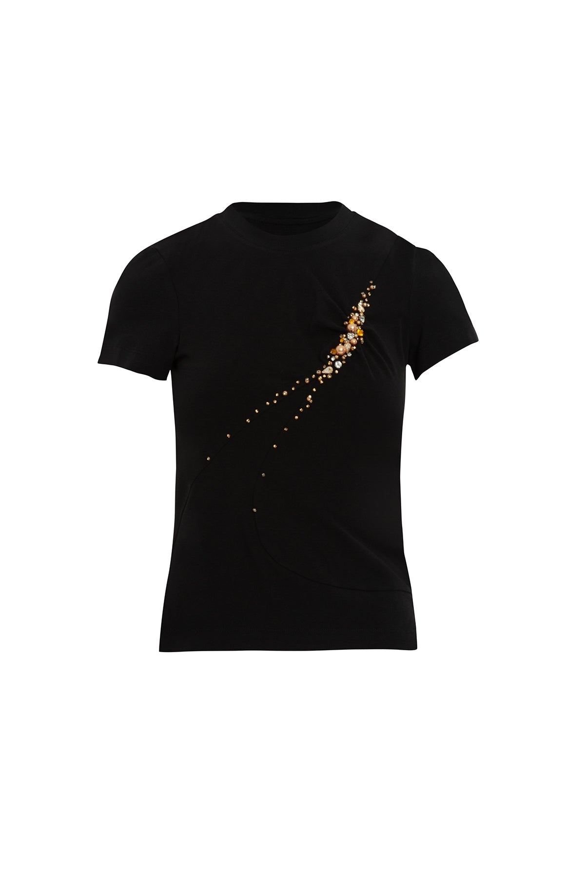 Black Pearl Detail T-Shirt