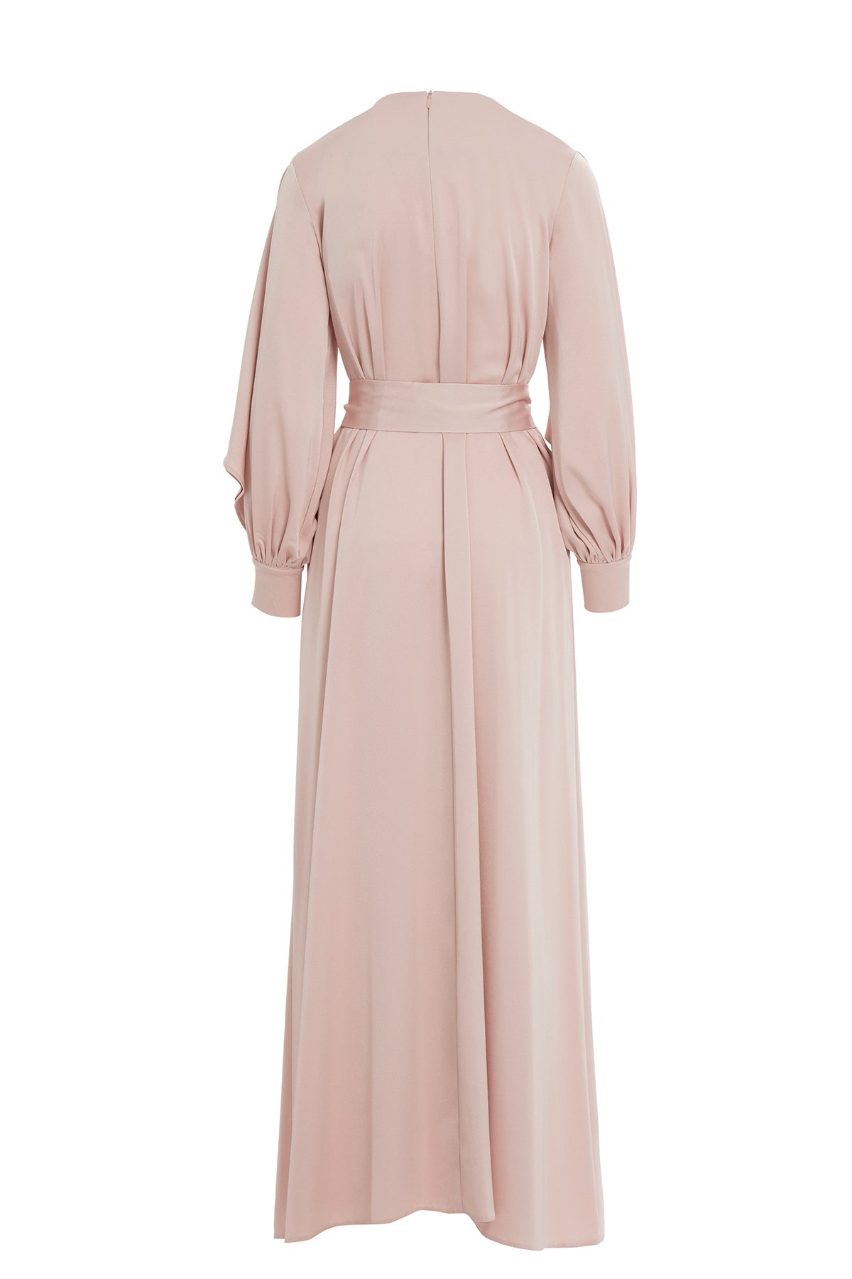 Pink Maxi Pleated Dress
