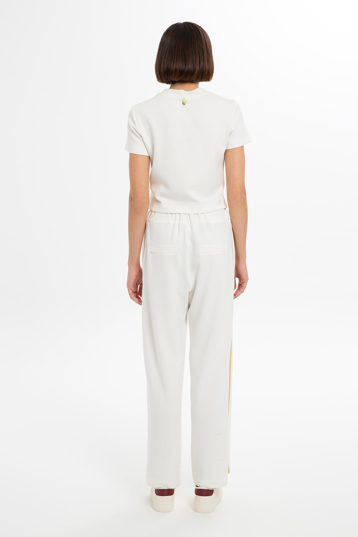 Ecru Straight-Leg Sweatpants