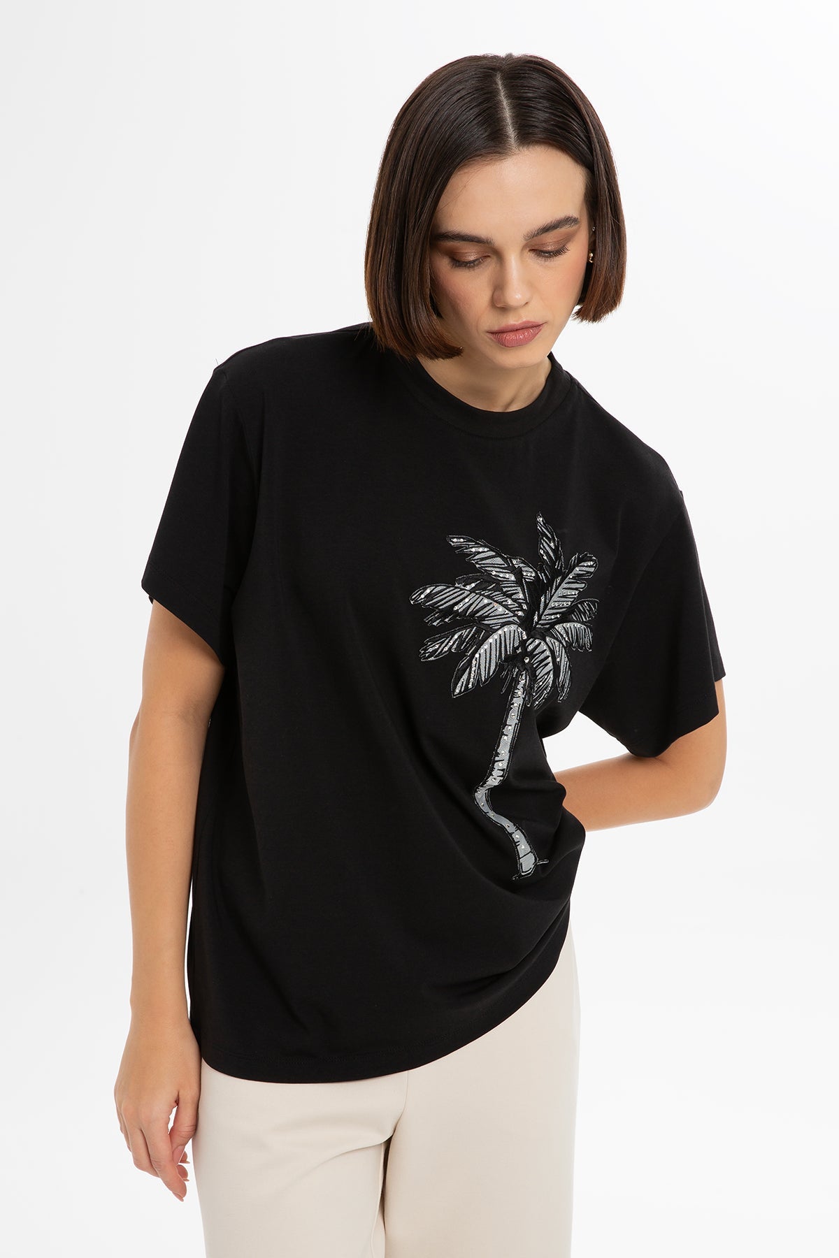 Black Printed T-Shirt