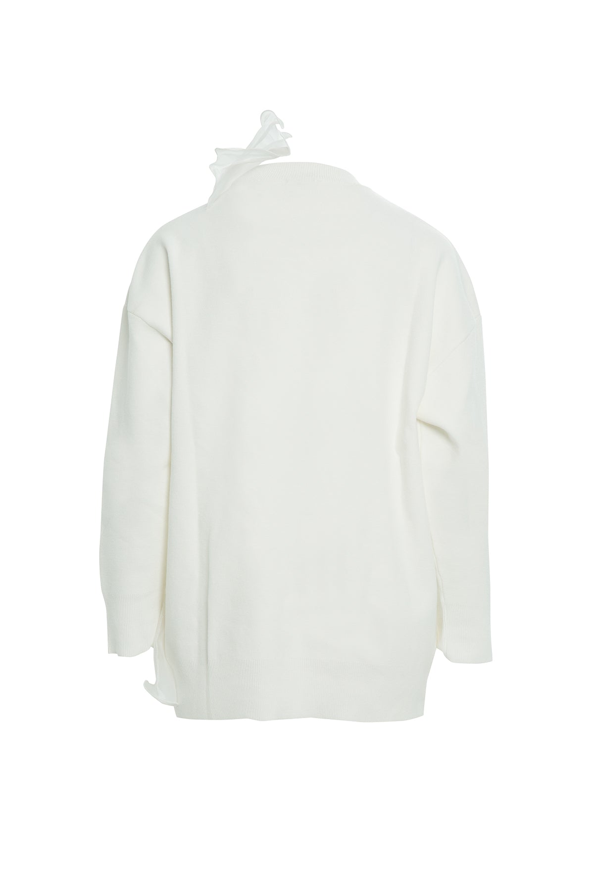 Ecru Crew-Neck Long-Sleeve T-Shirt