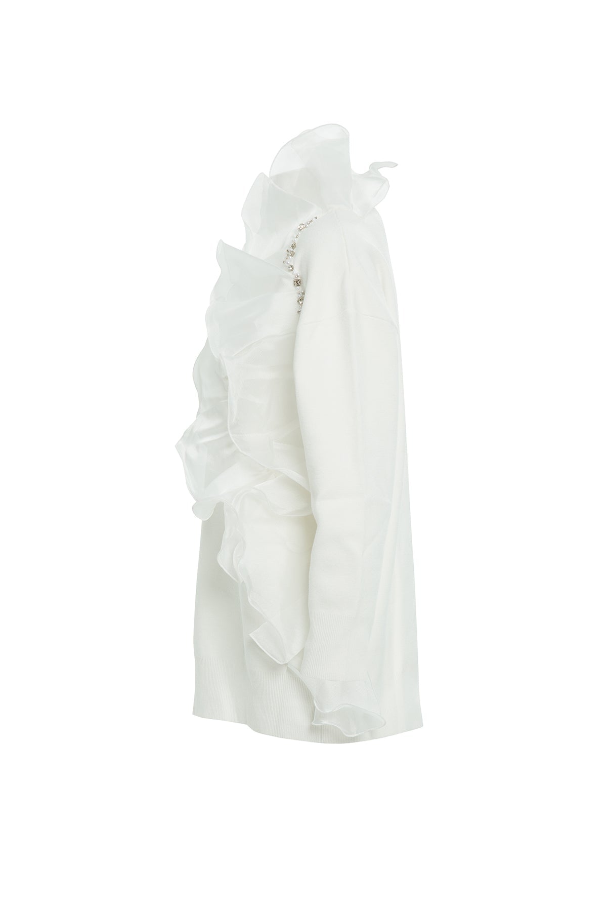 Ecru Crew-Neck Long-Sleeve T-Shirt
