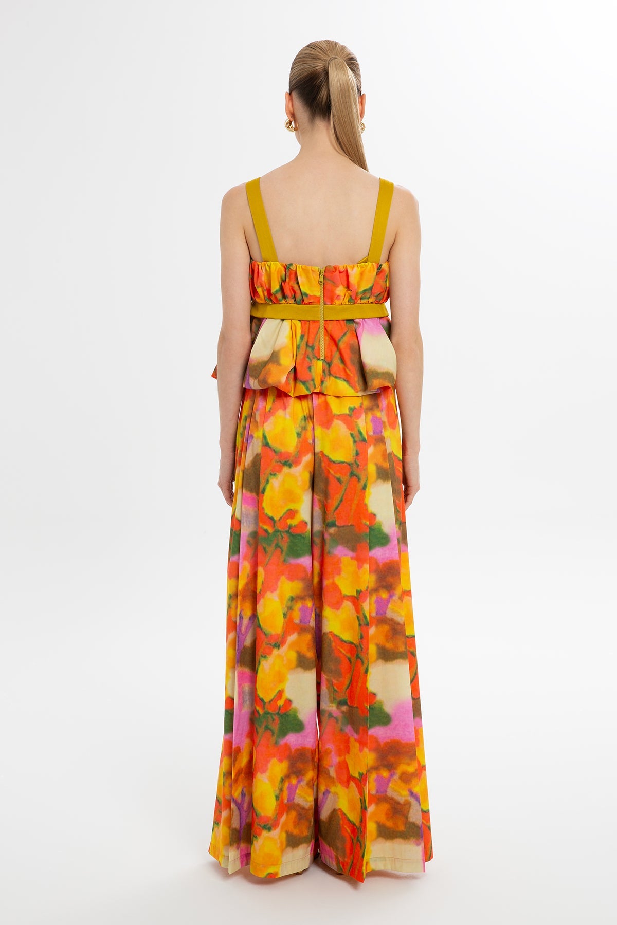 Multicolor Balloon Silhouette Blouse