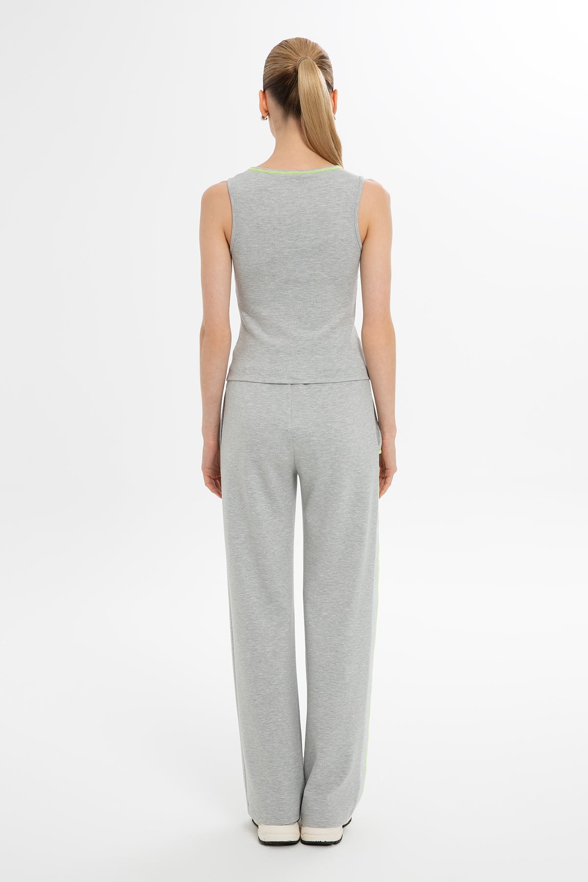 Grey Graphic Seam Blouse