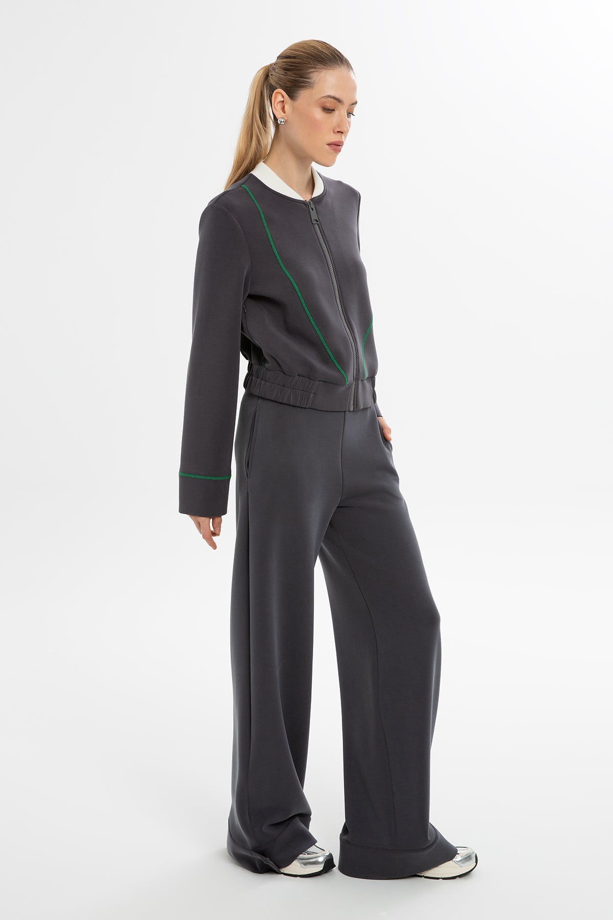 Grey Stripe Sweatshirt