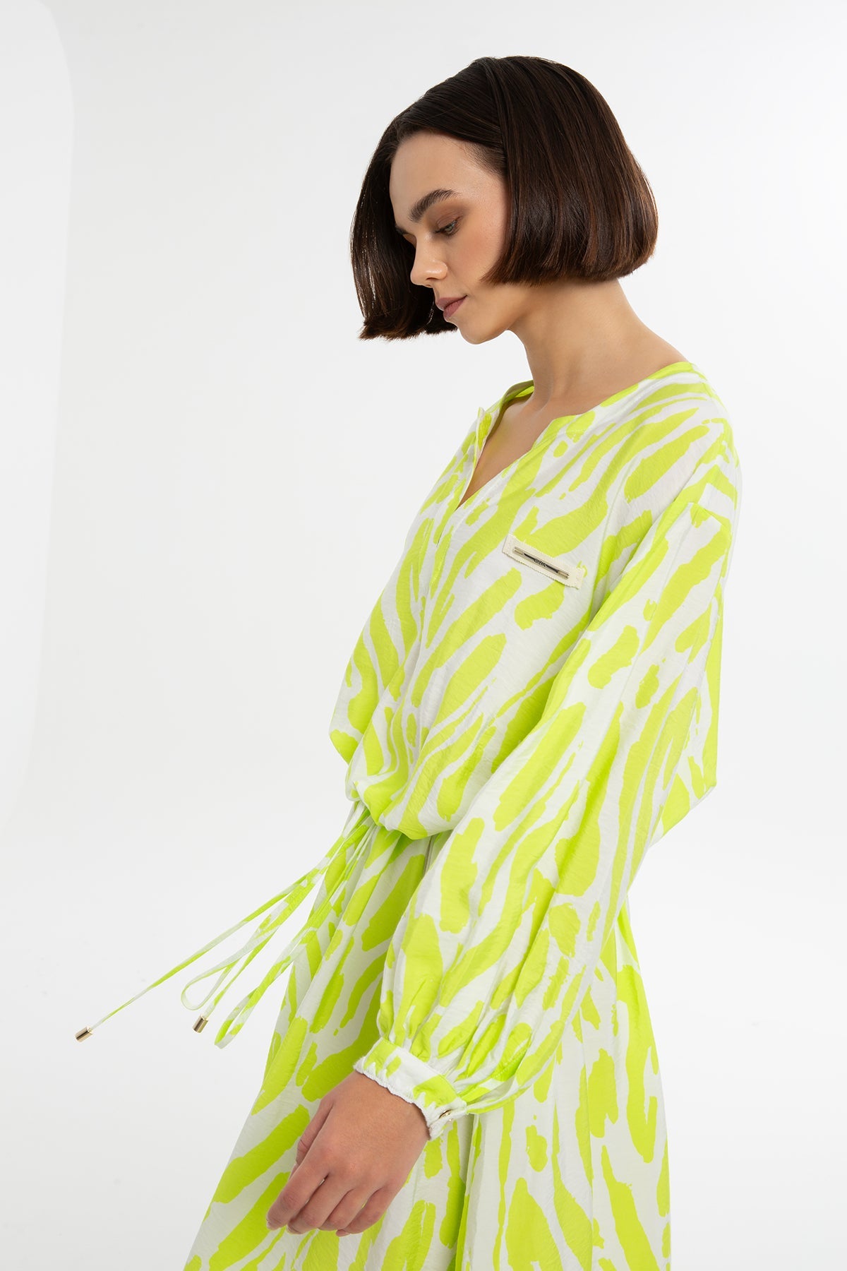 Green Midi Dress with Belt