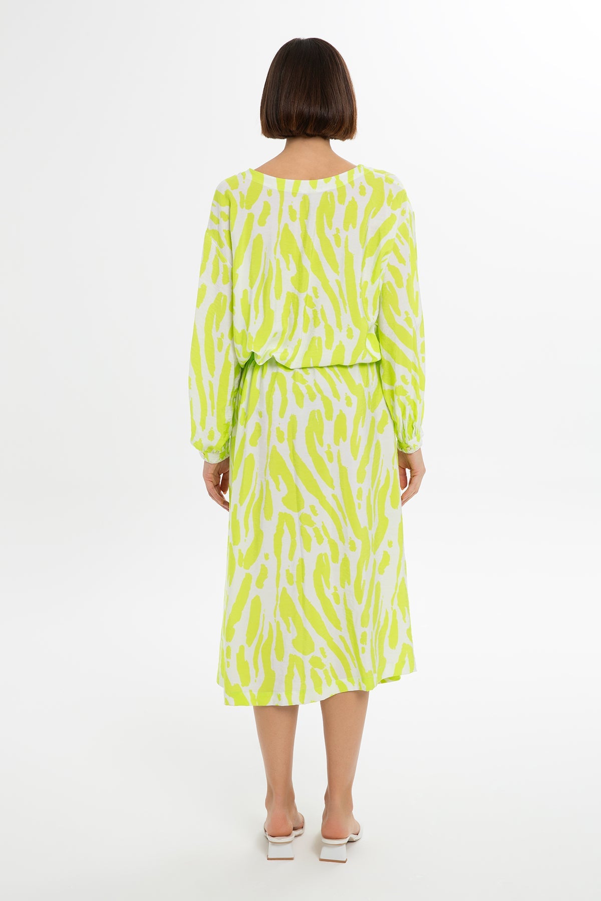 Green Midi Dress with Belt