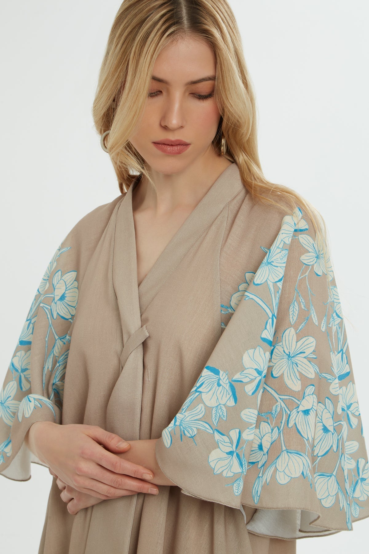 Printed V-Neck Maxi Dress