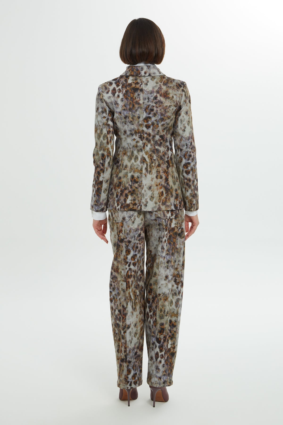 Brown Leopard-Print Lined Jacket