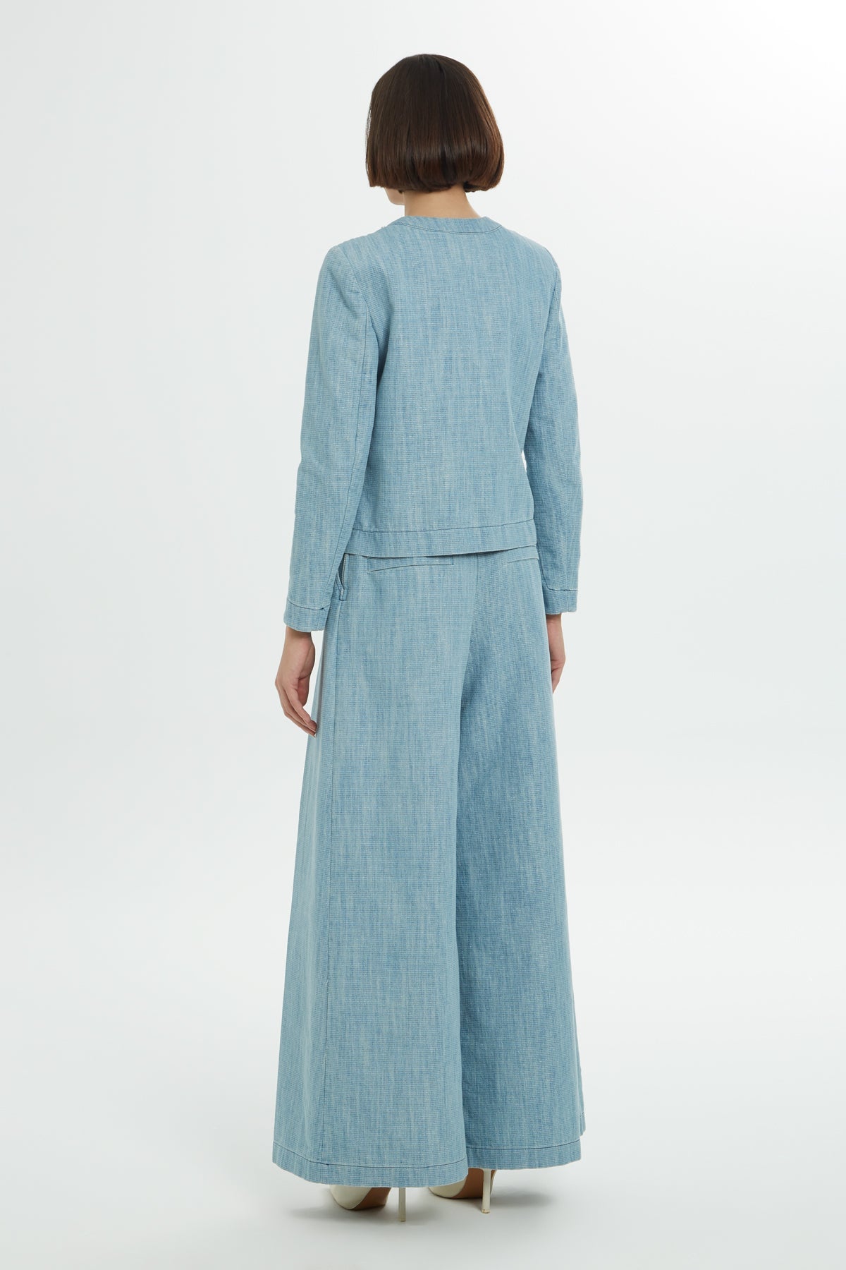 Blue Embroidered Denim Jacket