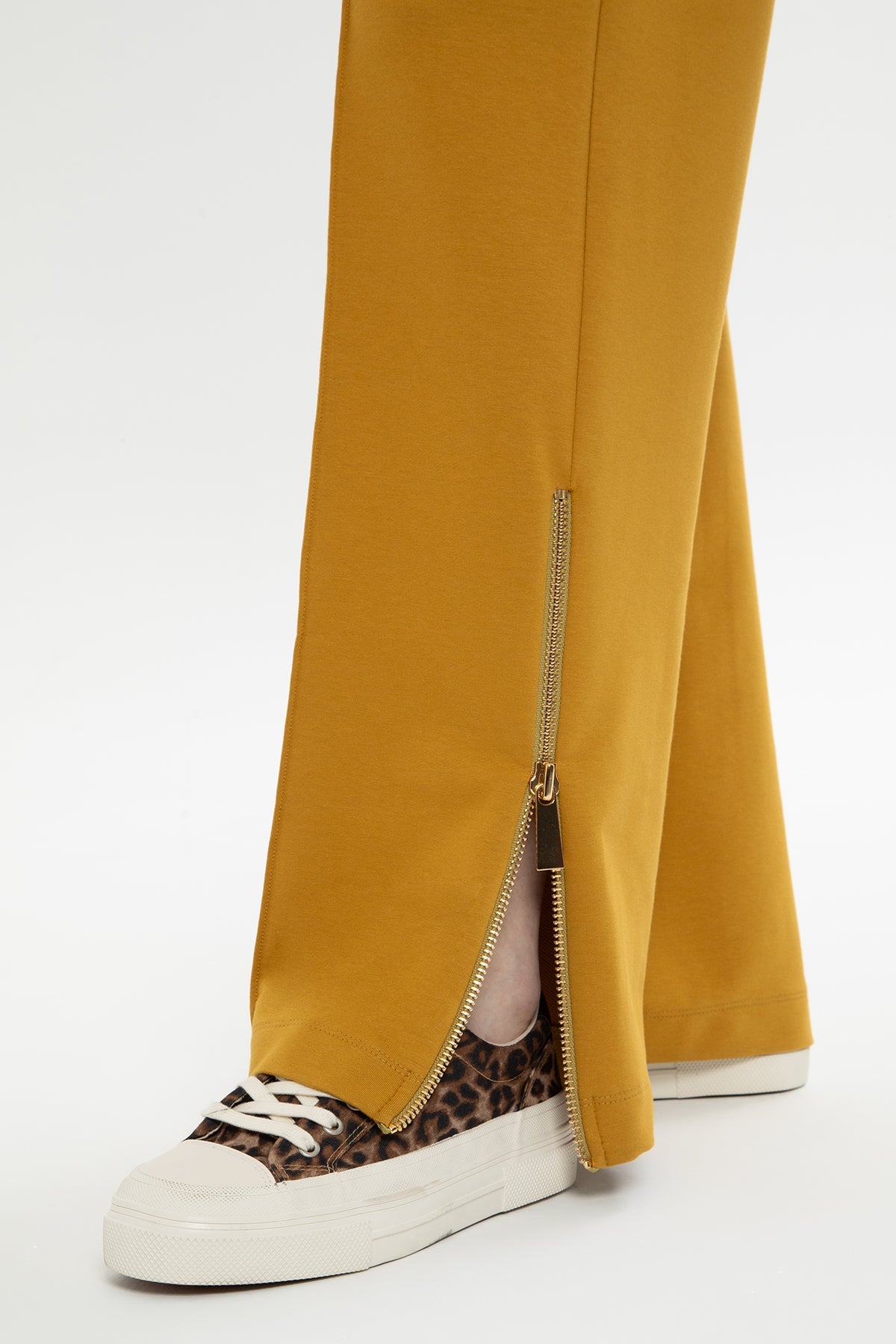 Yellow Hooded Cargo-Pocket Tracksuit