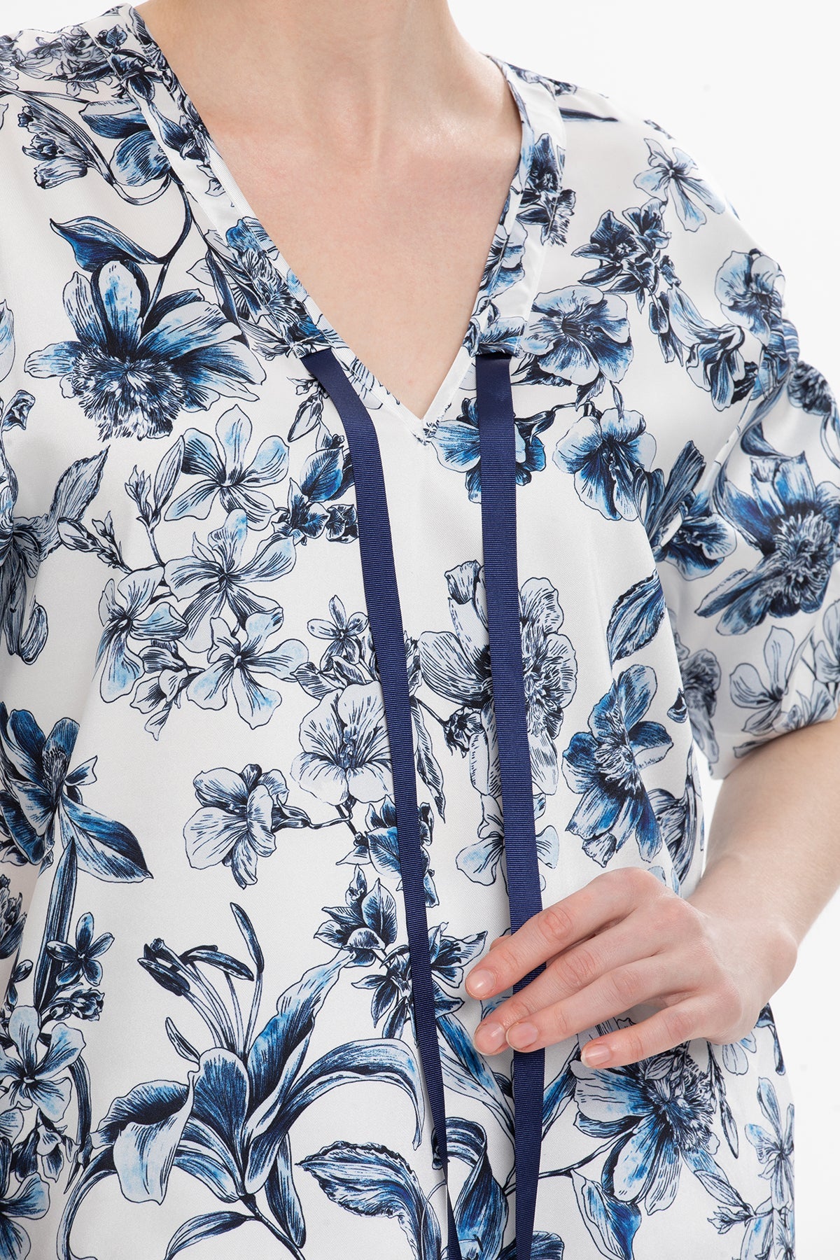 Blue Patterned Two-Piece Set