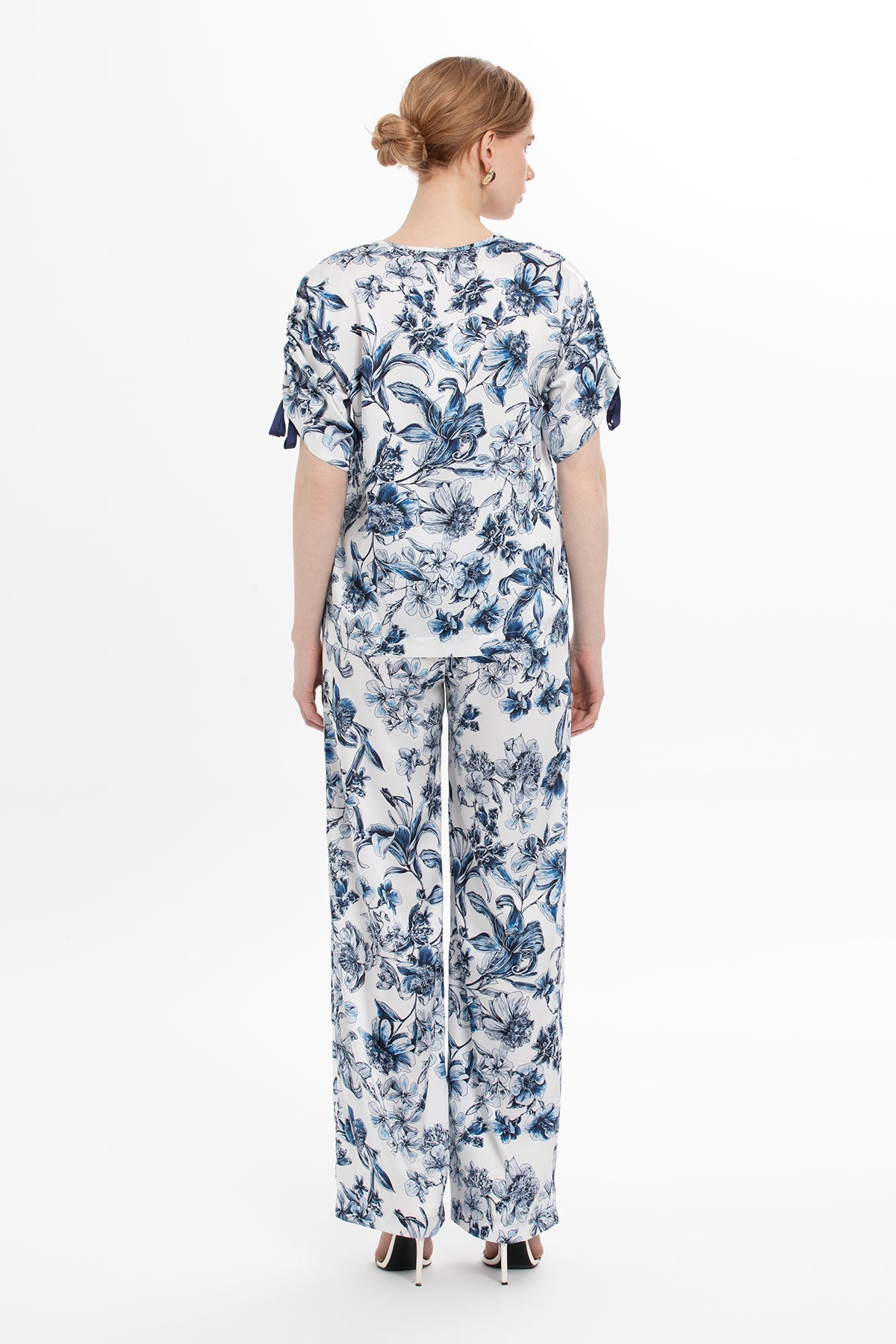 Blue Patterned Two-Piece Set