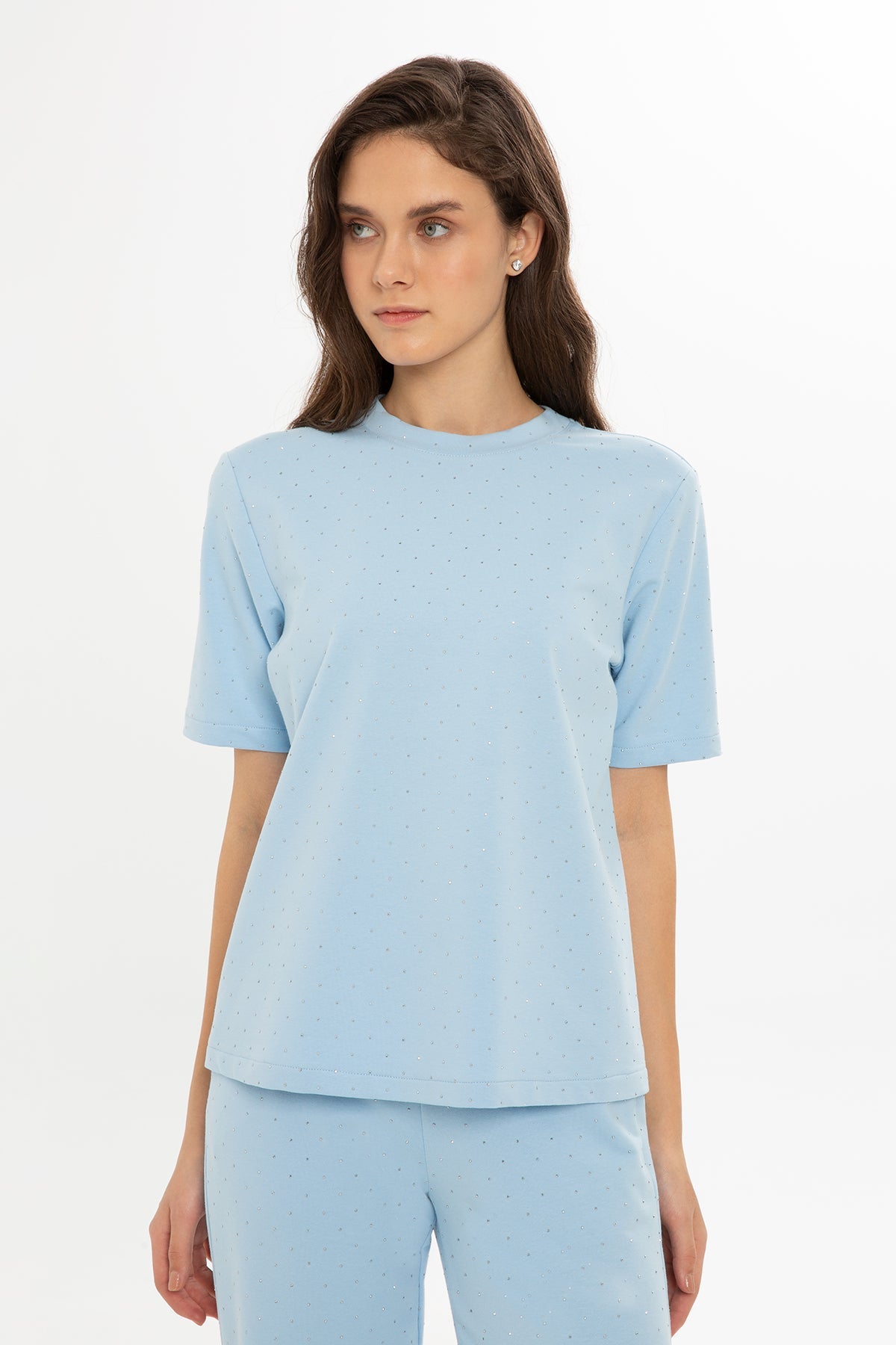 Blue Embellished Tracksuit